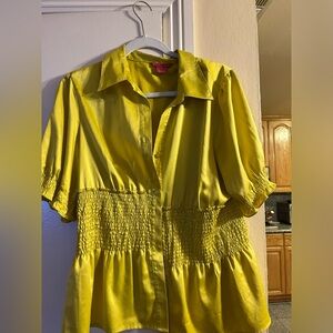 Cute yellow/gold ruffle top